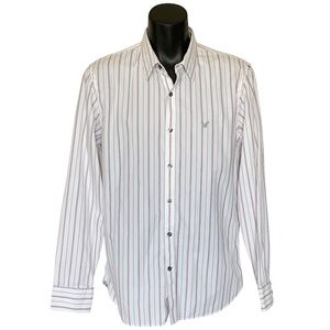 American Eagle Vintage Oxford White Striped Shirt
